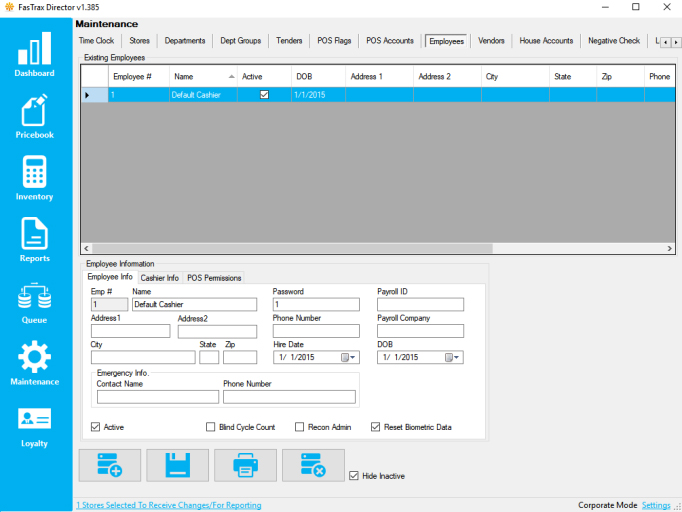 Resetting Employee Biometric Data
