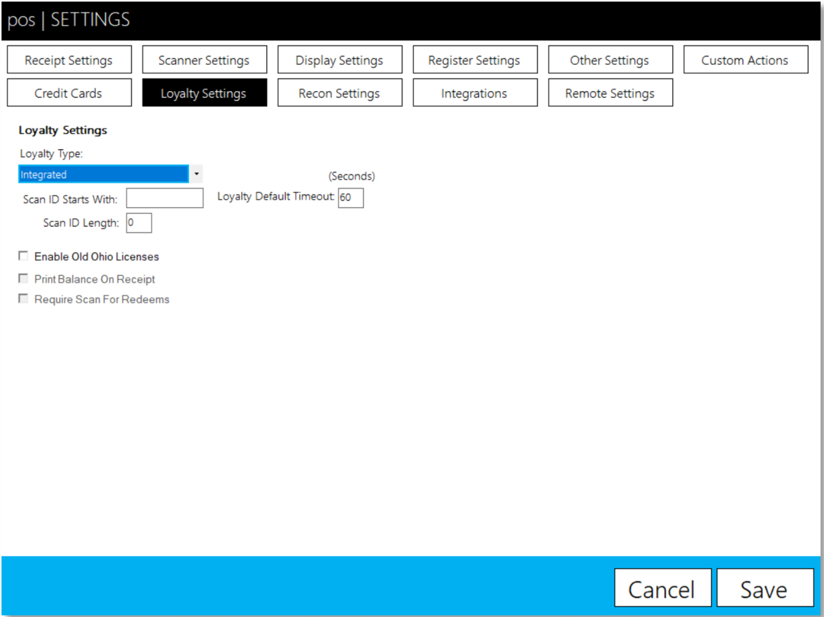Loyalty Settings in POS