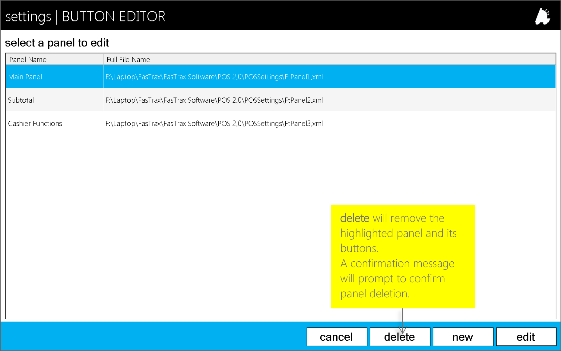POS Button Editor