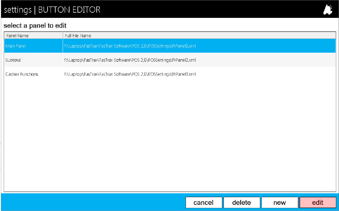 POS Button Editor